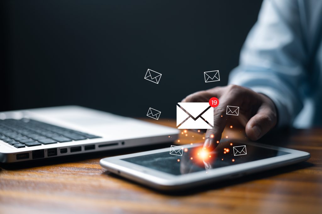Email marketing on a digital device